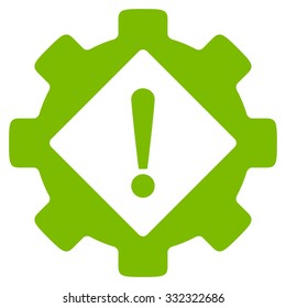 Industry Problem vector icon. Style is flat symbol, eco green color, rounded angles, white background.