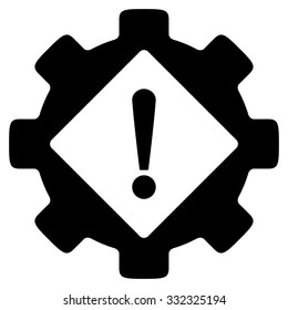 Industry Problem vector icon. Style is flat symbol, black color, rounded angles, white background.