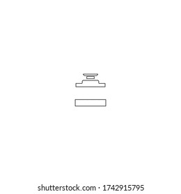 industry production machine logo icon design with simple line art style