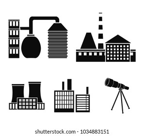 Industry, production.Factory set collection icons in black style vector symbol stock illustration web.