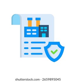 Industry Regulations Icon Flat Vector Illustration