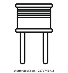 Industry resistor icon outline vector. Circuit resistance. Capacitor electronic