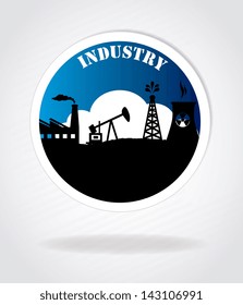 industry seal over gray background vector illustration