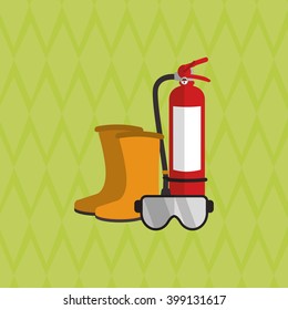 Industry security supplies  design, vector illustration