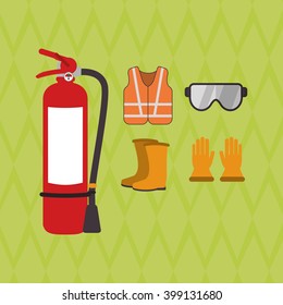 Industry security supplies  design, vector illustration