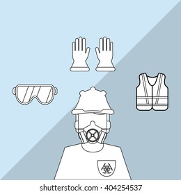 Industry security supplies  design, vector illustration
