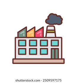 Industry Smoke Filled Icons , Vector illustration