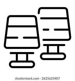 Industry solar energy icon outline vector. Electric power. Ecology panel