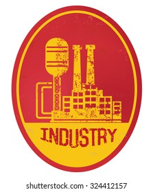 Industry stamp design,retro style,grunge vector