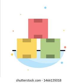 Industry, Industry Stock, Production, Stock Abstract Flat Color Icon Template. Vector Icon Template background