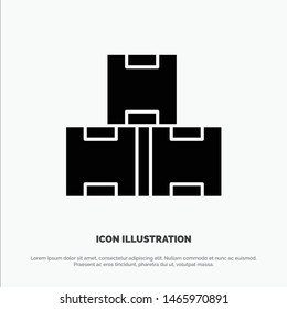 Industry, Industry Stock, Production, Stock solid Glyph Icon vector. Vector Icon Template background