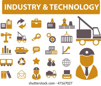 industry & technology signs. vector