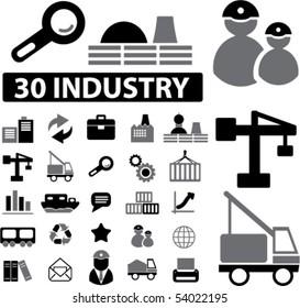 industry & technology signs. vector