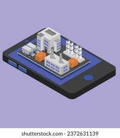 ilustración de diseño de vector de prueba de industria