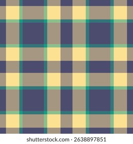 Industry texture tartan background, invitation vector fabric check. Hobby textile plaid pattern seamless in pastel and blue colors palette.