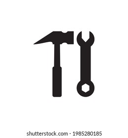 vector de icono de la industria y herramientas, icono de herramientas