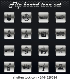 industry vector flip mechanical icons for user interface design