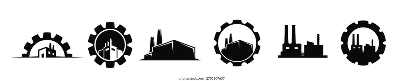 Plantilla de ilustración de diseño de icono de Vector de la industria