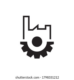 diseño de logotipo de icono de vector de la industria