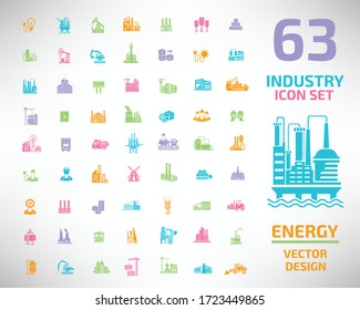 Industry vector icon set design