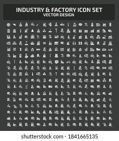 Industry vector icon set design