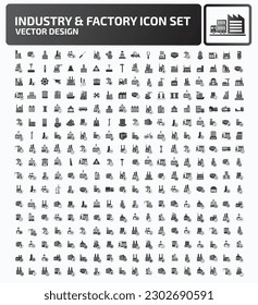 Industry vector icon set design