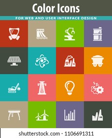 Industry vector icons for user interface design