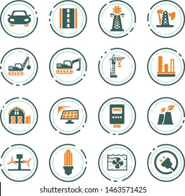Industry vector icons for user interface design