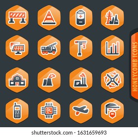 Industry vector icons for user interface design