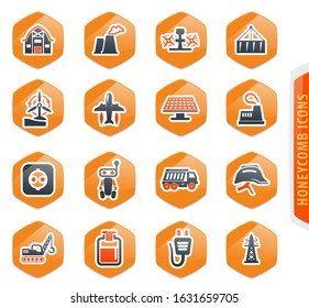Industry vector icons for user interface design