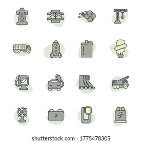 Industry vector icons for user interface design