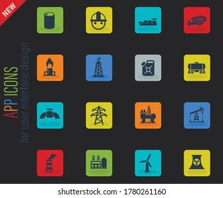 industry vector icons for user interface design