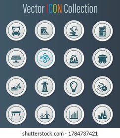 Industry vector icons for user interface design