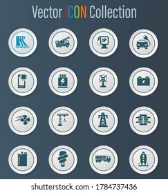 Industry vector icons for user interface design