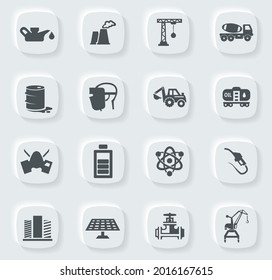 Industry vector icons for user interface design