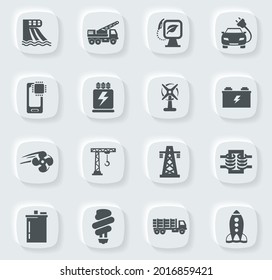 Industry vector icons for user interface design