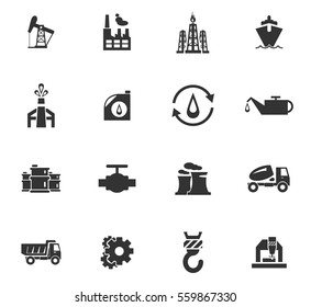industry vector icons for user interface design