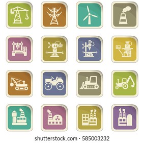 industry vector icons for user interface design