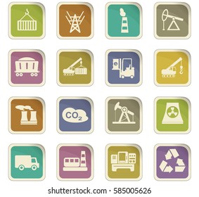 industry vector icons for user interface design