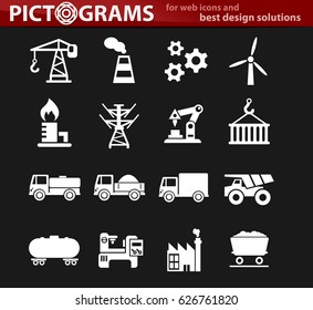 industry vector icons for user interface design
