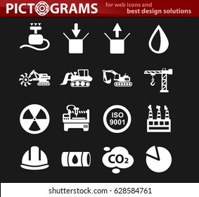 industry vector icons for user interface design