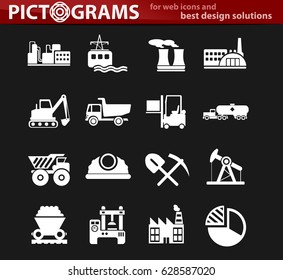 industry vector icons for user interface design