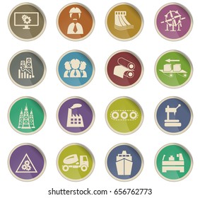 industry vector icons for user interface design