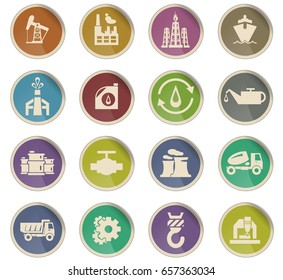 industry vector icons for user interface design