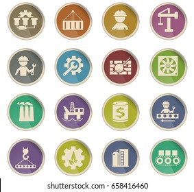 industry vector icons for user interface design