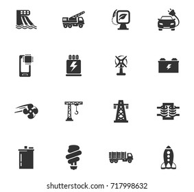 Industry vector icons for user interface design
