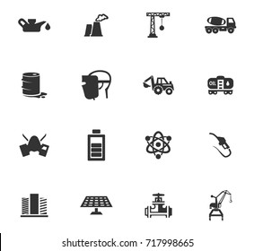 Industry vector icons for user interface design