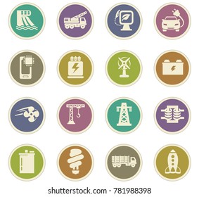 Industry vector icons for user interface design