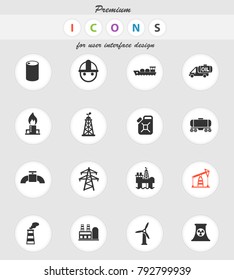 industry vector icons for user interface design