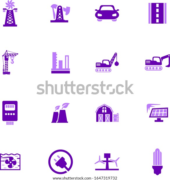 Industry vector\
icons for user interface\
design